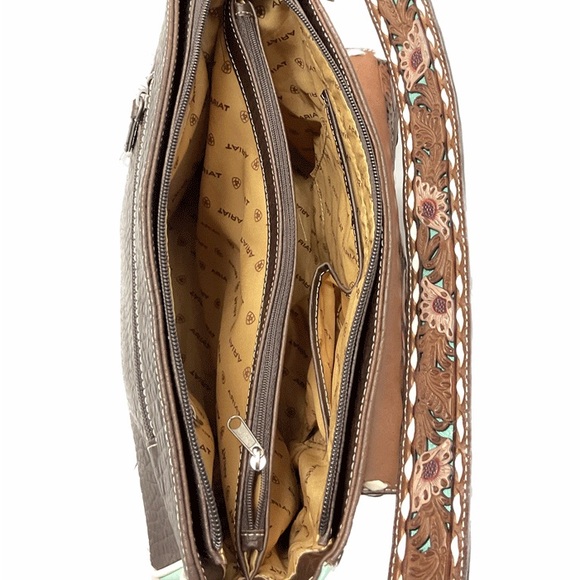Ariat brown/turquoise bag - Picture 3 of 5